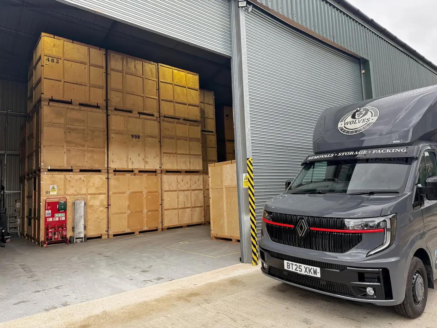 Storage containers at our facility